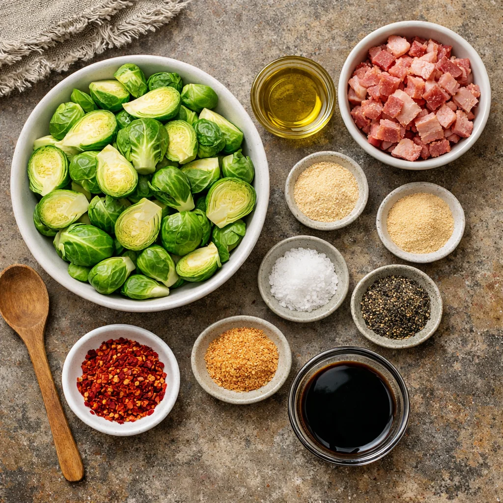 Air Fryer Brussels Sprouts & Bacon