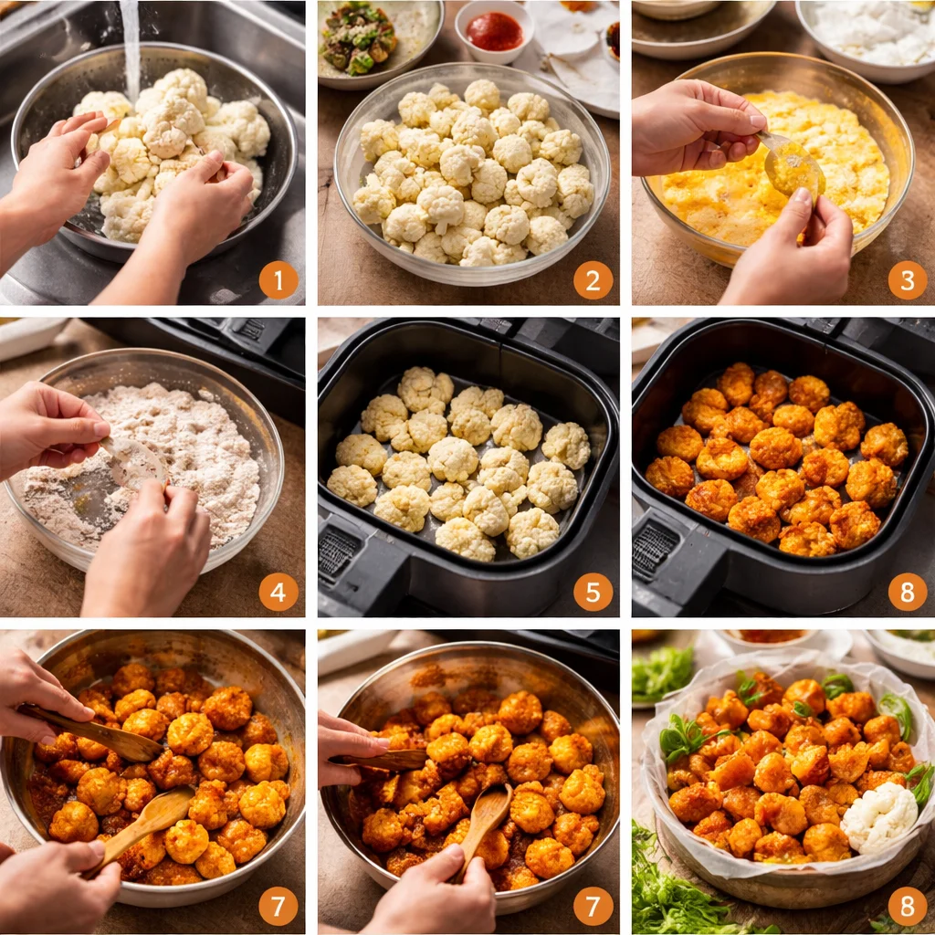 Air Fryer Buffalo Cauliflower Wings 4 Air Fryer Buffalo Cauliflower Wings