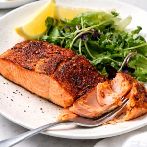 Air Fryer Salmon Lemon Herbs