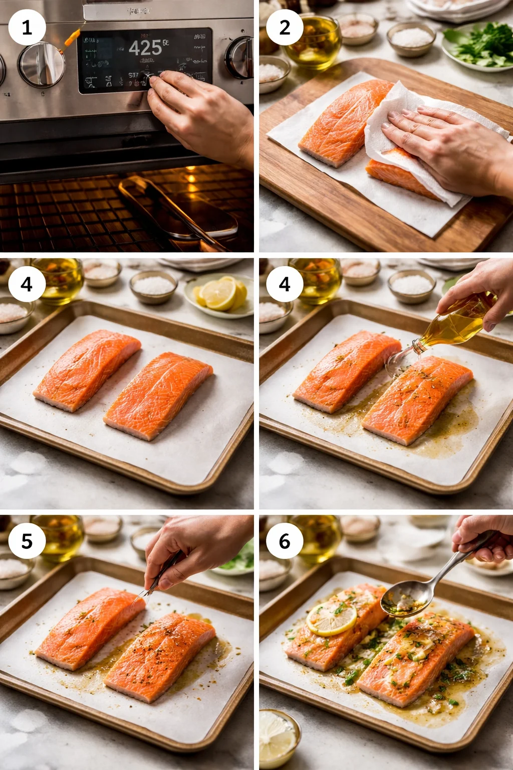Baked Salmon with Lemon Butter