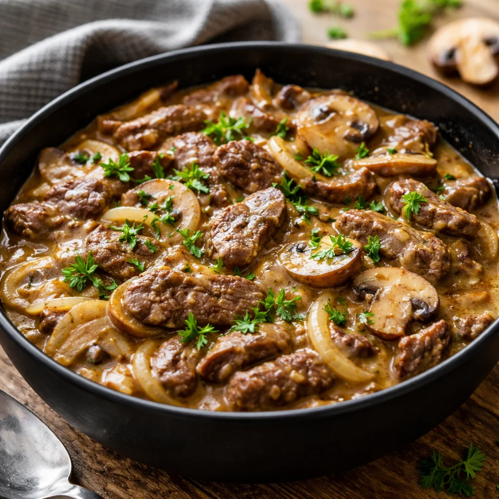 Beef Stroganoff with Zucchini 2 Beef Stroganoff with Zucchini