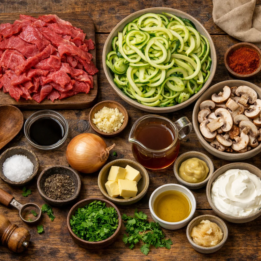 Beef Stroganoff with Zucchini 3 Beef Stroganoff with Zucchini