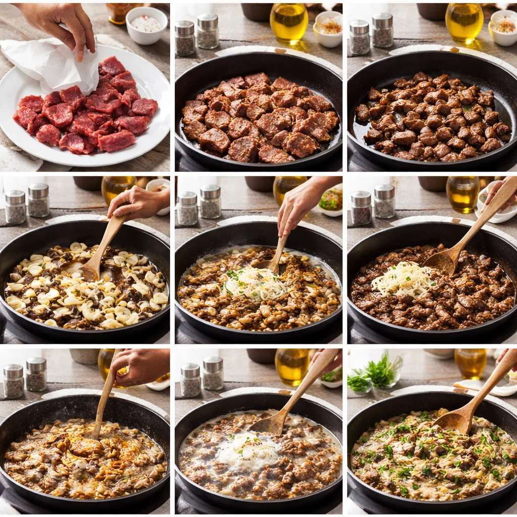 Beef Stroganoff with Zucchini 4 beef stroganoff low carb
