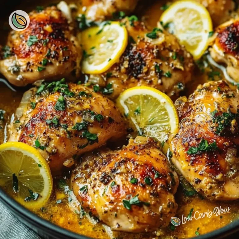 Crockpot Lemon Garlic Butter Chicken Thighs Recipe 4 Crockpot Lemon Garlic Butter Chicken Thighs with herbs and spices in a bowl
