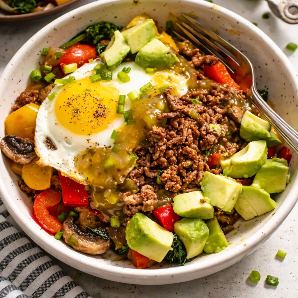 High protein beef recipe showcasing delicious beef stir fry in a bowl.