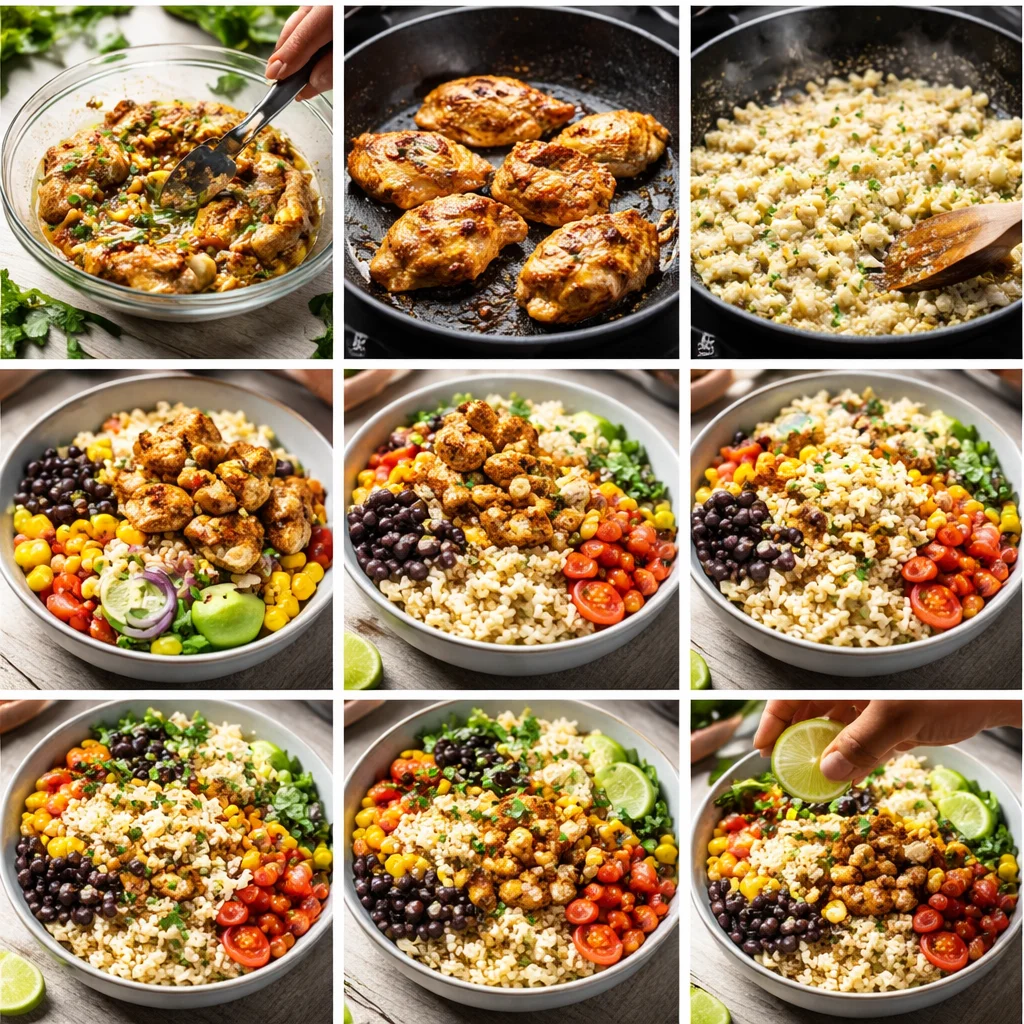 Low-Carb Chicken Burrito Bowl 4 low carb lunch bowls