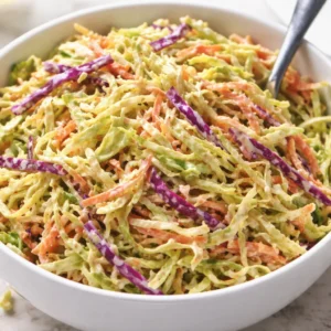 Delicious homemade cabbage coleslaw served in a bowl, featuring vibrant ingredients. Low-Carb Cabbage Coleslaw