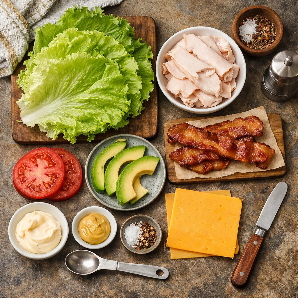 Low-Carb Lettuce Wrap Turkey Club 3 low carb lunch wraps
