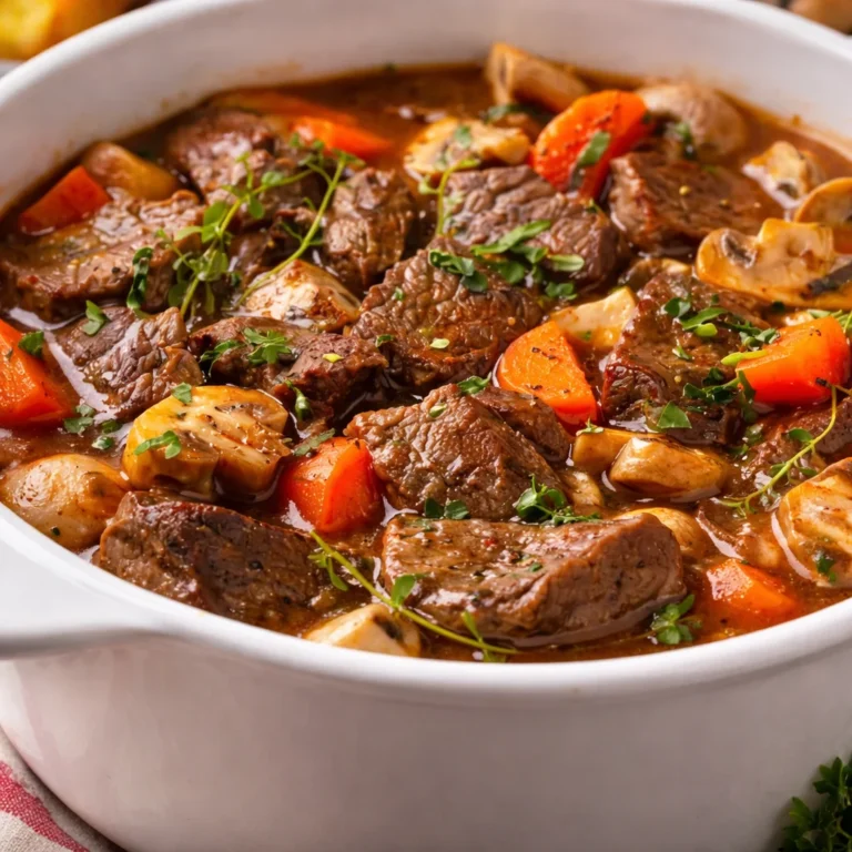 Low-Carb Slow Cooker Beef Stew 11 Bowl of slow cooker beef stew low carb with tender beef and fresh vegetables - Low-Carb Slow Cooker Beef Stew