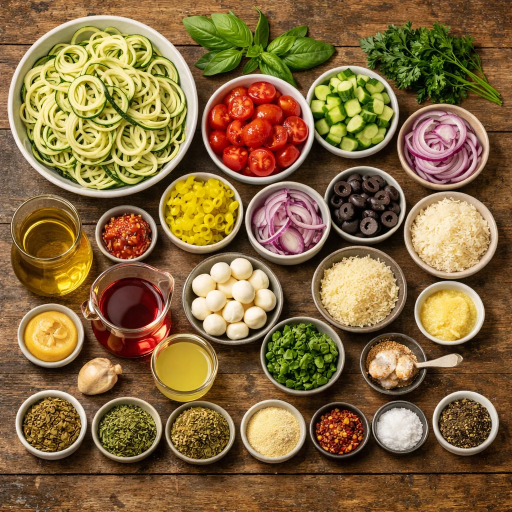 Low-Carb Zoodle Italian Pasta Salad