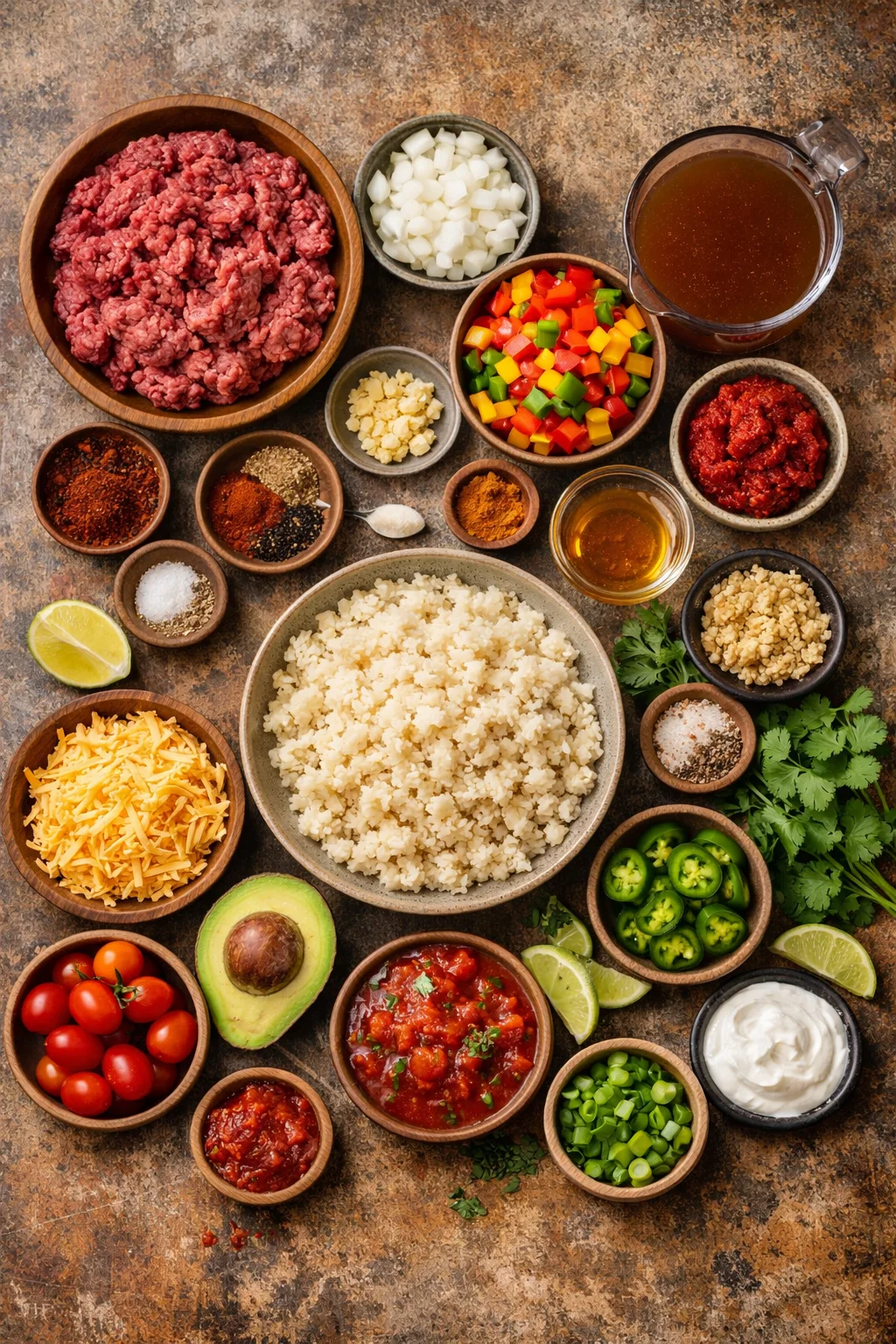 One-Skillet Beef Taco Bowl