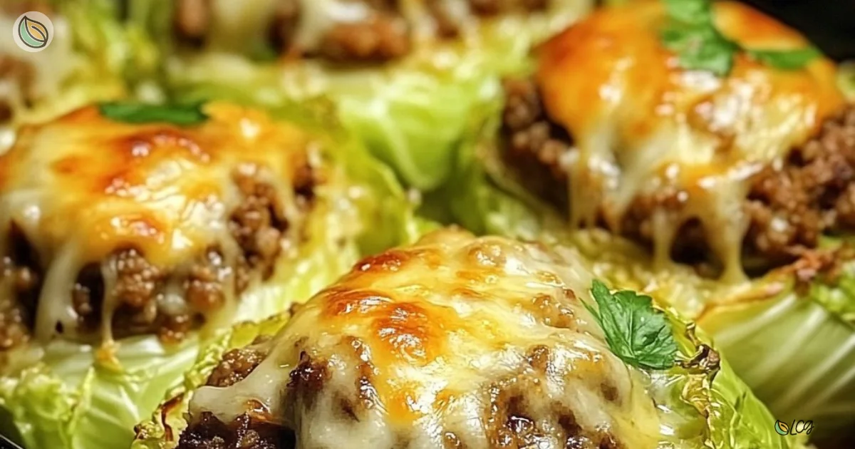 Oven-Baked Cabbage Burgers 1 Oven-baked cabbage burgers served on a plate with fresh toppings