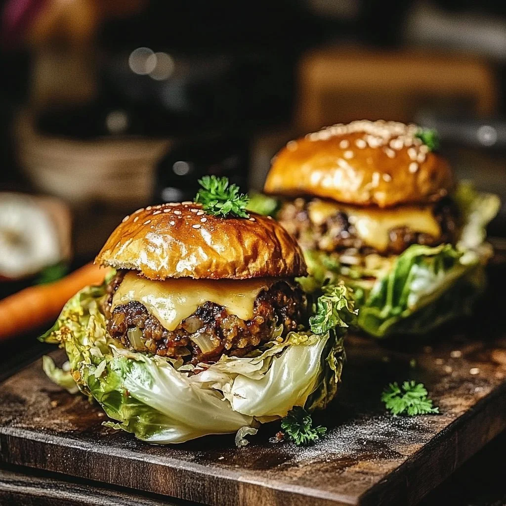 Oven-Baked Cabbage Burgers 2 Oven-Baked Cabbage Burgers: A Healthy Twist on Classic Flavor