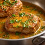 Delicious pan-fried pork chops served with sides for a quick dinner.