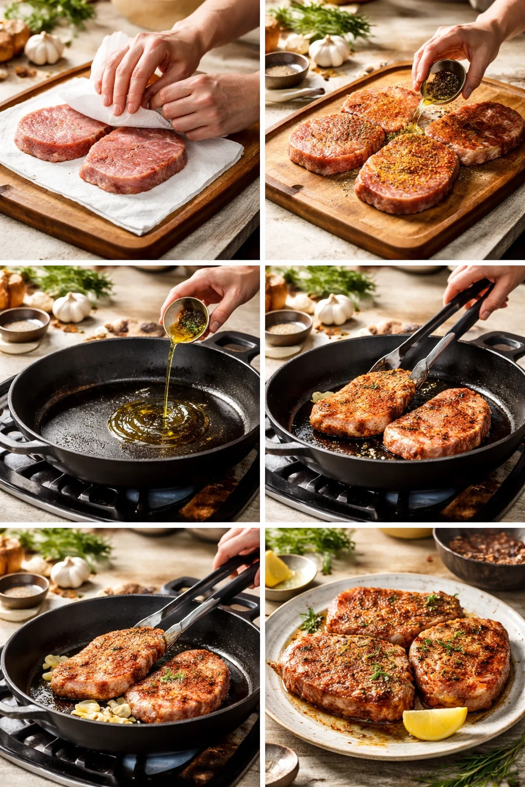Pan-Seared Pork Chops (Juicy) 4 Pan-Seared Pork Chops (Juicy)