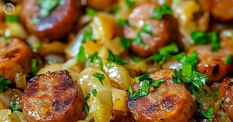Sausage and Cabbage Stir Fry 11 Sausage and Cabbage Stir Fry served in a bowl with vibrant vegetables.