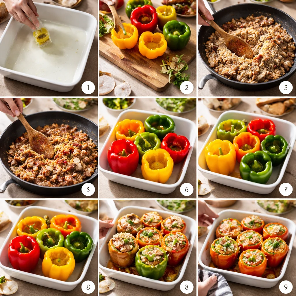Stuffed Bell Peppers (No Rice)