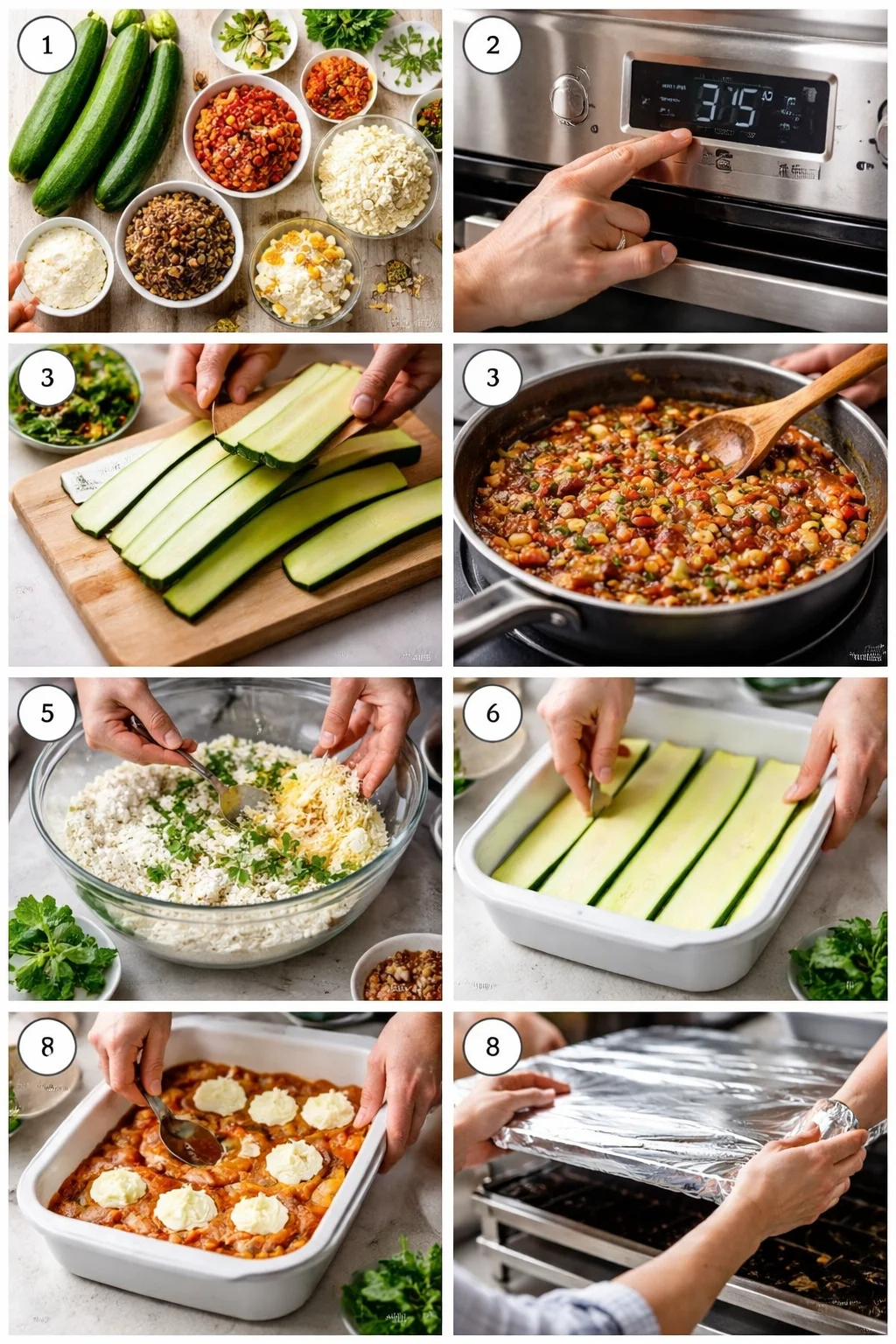 Zucchini Lasagna (No Noodles) 4 Zucchini Lasagna (No Noodles)