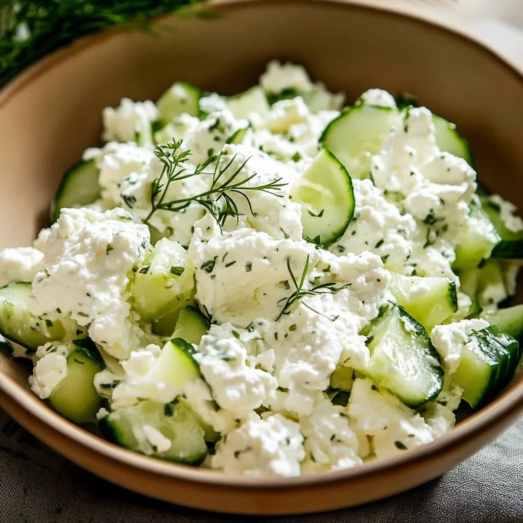 Cottage Cheese Cucumber Salad 2 Cottage Cheese and Cucumber Salad