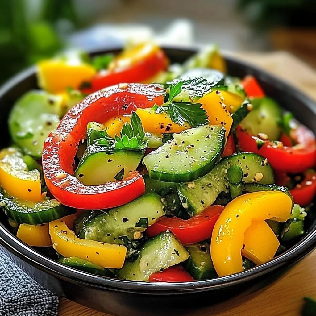 Cucumber Sweet Pepper Salad 2 Cucumber Sweet Pepper Salad