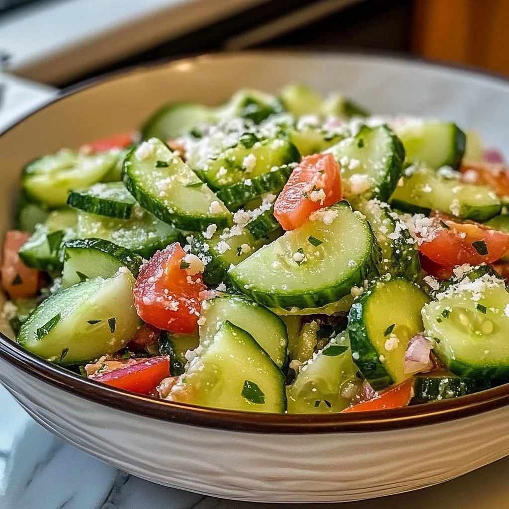Quick Italian Cucumber Salad 2 Quick Italian Cucumber Salad