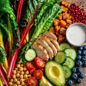 Delicious anti-inflammatory low carb dinner with lean proteins and veggies