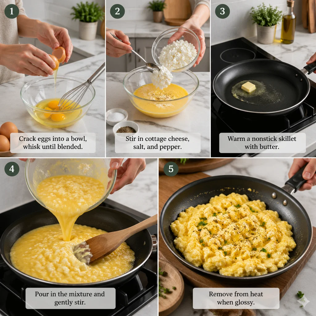 Cottage Cheese Scrambled Eggs: The Double-Protein Breakfast Hack for Lasting Morning Energy