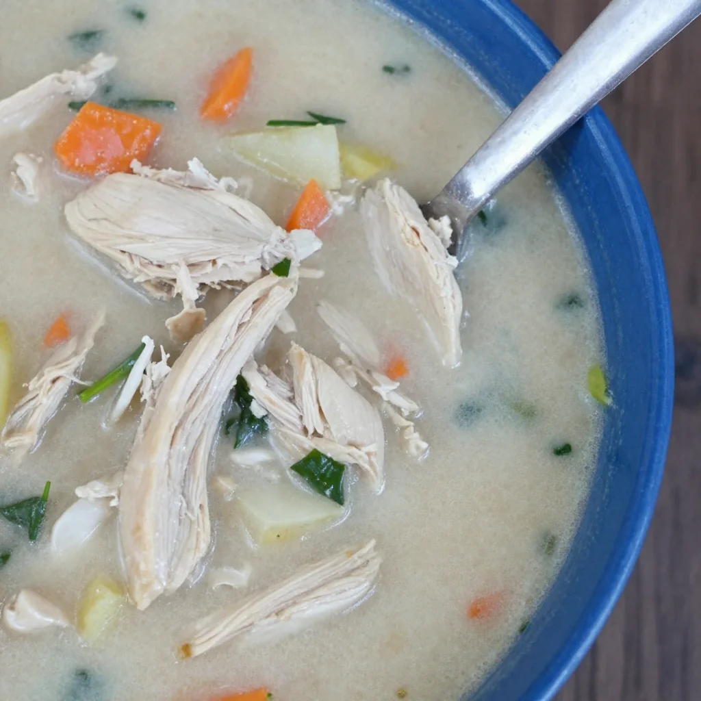 Creamy Chicken Spinach Soup 3 Creamy Chicken Spinach Soup