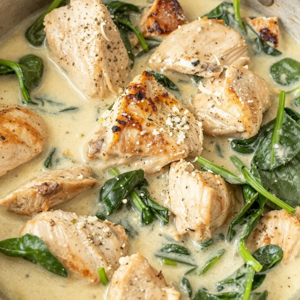 Creamy Garlic Chicken with Spinach 3 Creamy Garlic Chicken with Spinach
