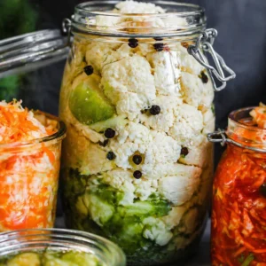 Low carb fermented food recipes for gut health and easy DIY fermentation methods.