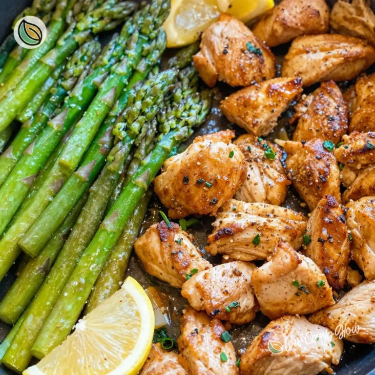 Garlic Butter Chicken and Asparagus 35 Delicious Garlic Butter Chicken served with fresh asparagus