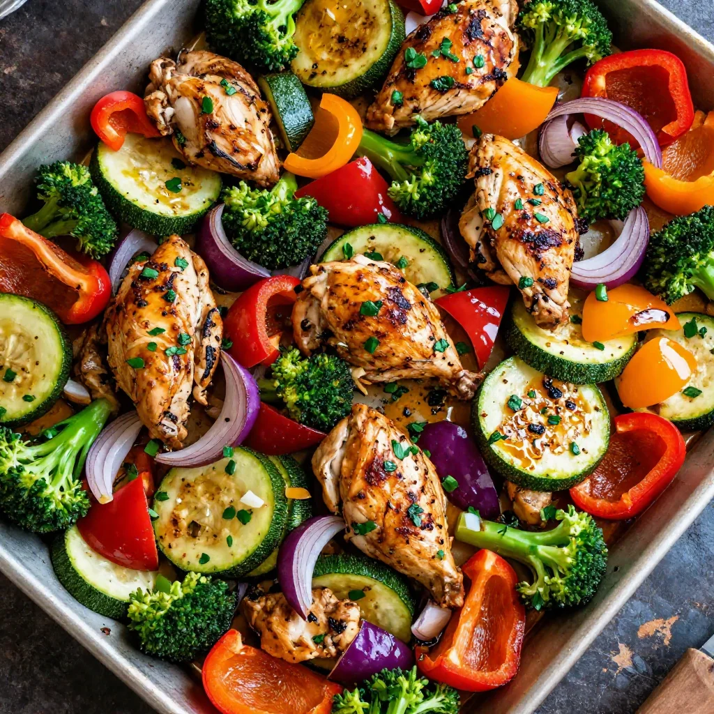 Italian Chicken and Veggies in a Sheet Pan 2 Italian Chicken and Veggies in a Sheet Pan
