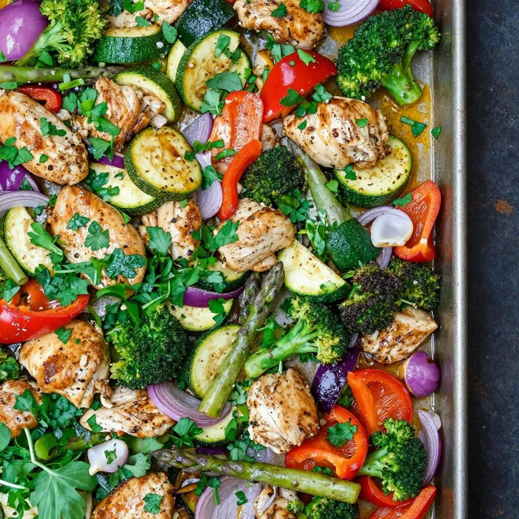 Italian Chicken and Veggies in a Sheet Pan 3 Italian Chicken and Veggies in a Sheet Pan