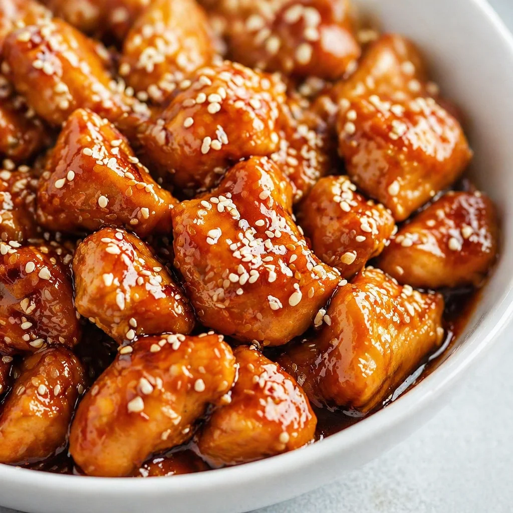 Keto Sesame Chicken: A 20-Minute Sticky Zero-Sugar Glaze That Clings to Every Bite 1 Delicious homemade keto sesame chicken with sweet and savory sesame sauce.