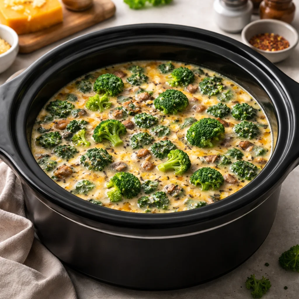 Low-Carb Lunch Ideas: The Complete Proven Guide (2026) 4 Low-carb broccoli cheddar soup in a bowl rich, cheesy and filling