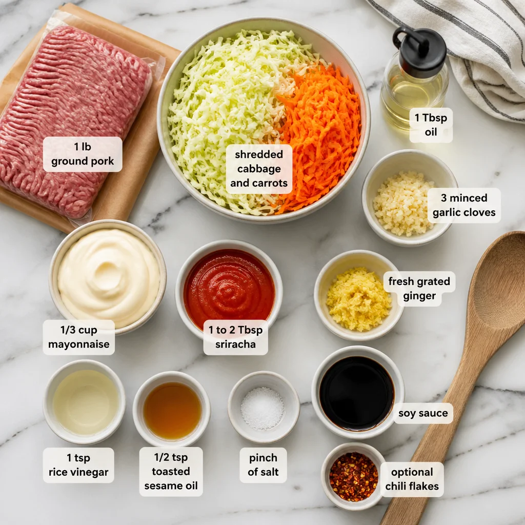 Spicy Egg Roll in a Bowl: The 20-Minute Low-Carb Weeknight Dinner With Sriracha Mayo Drizzle 3 Spicy Egg Roll in a Bowl: The 20-Minute Low-Carb Weeknight Dinner With Sriracha Mayo Drizzle