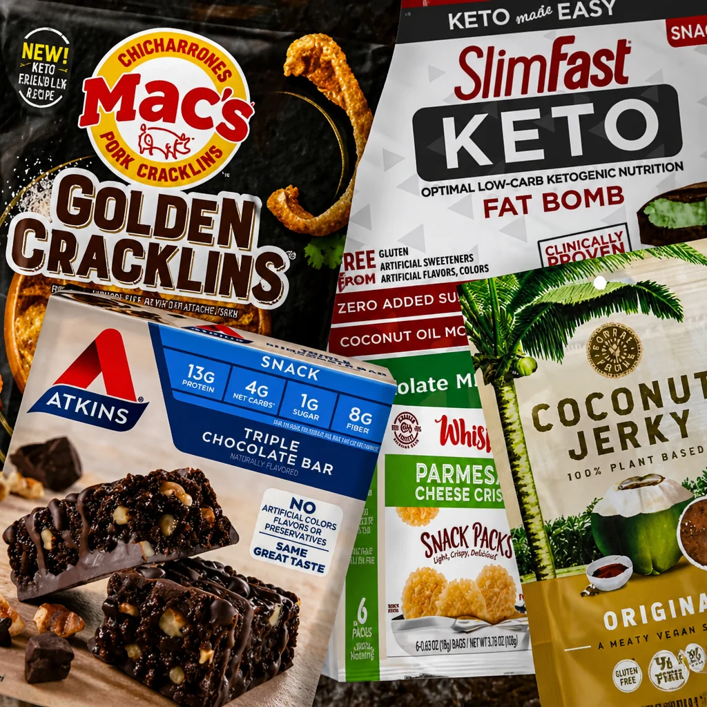 The Best Low-Carb Snacks at Walmart in 2026: Budget-Friendly Grab-and-Go Options 1 Selection of low carb snacks available at Walmart, including keto-friendly options.